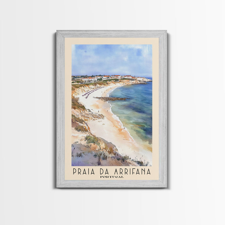 Praia da Arrifana, Portugal Watercolor Print, Vacation Gift, Portugal Wall Art, Vacation Wall Art, Vacatation Memories, Beach Decor, Beach Or Lakehouse Art