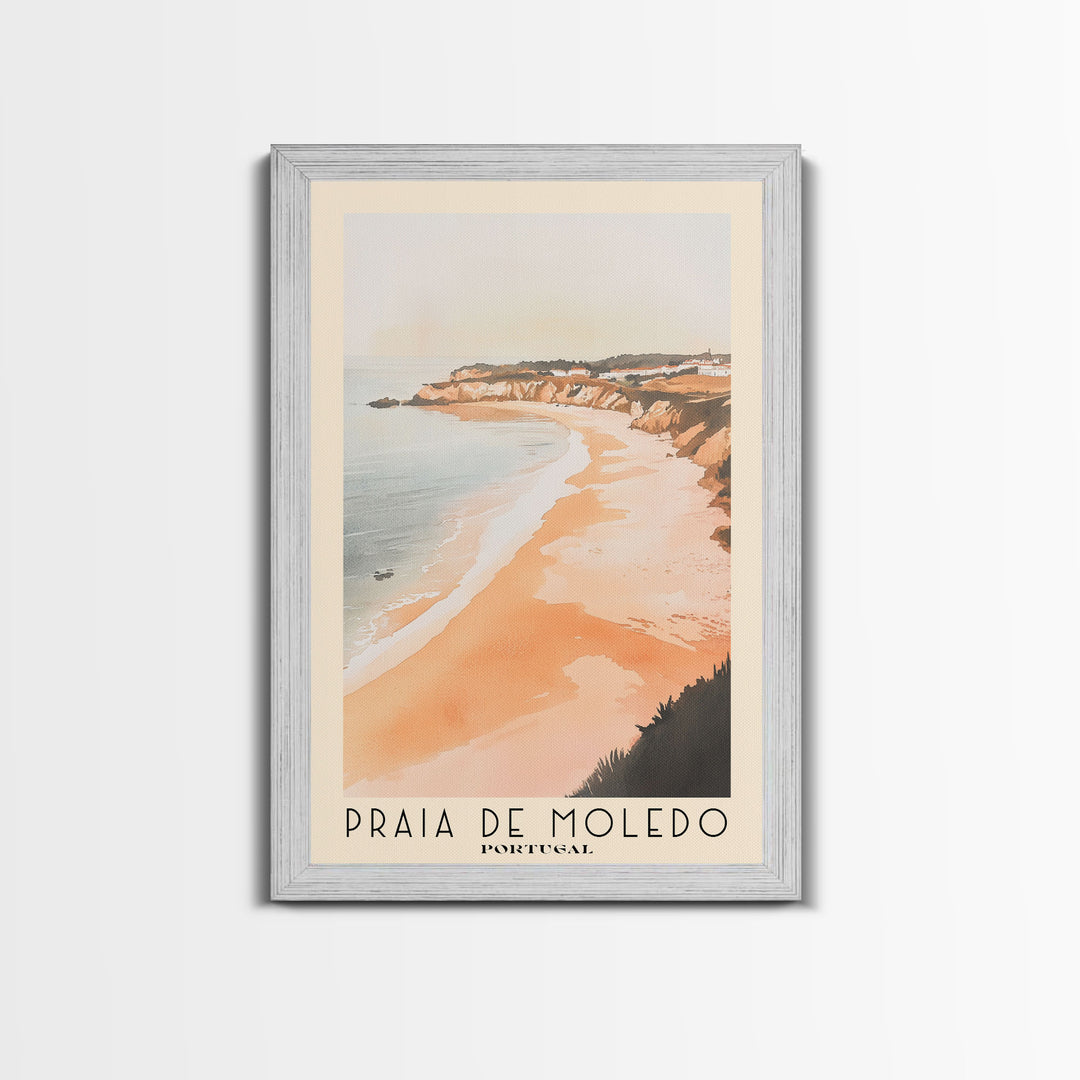 Praia de Moledo, Portugal Watercolor Beach Print, Vacation Gift, Portugal Wall Art, Beach Painting, Beach Decor, Beach Painting