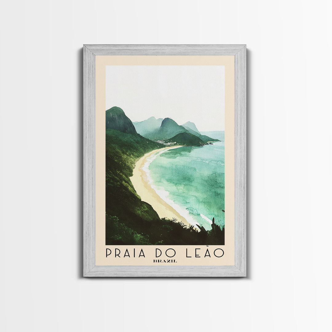 Praia do Leão, Brazil Watercolor Print, Vacation Gift, Brazil Wall Art, Beach Painting, Beach Decor, Beach Or Lakehouse Art