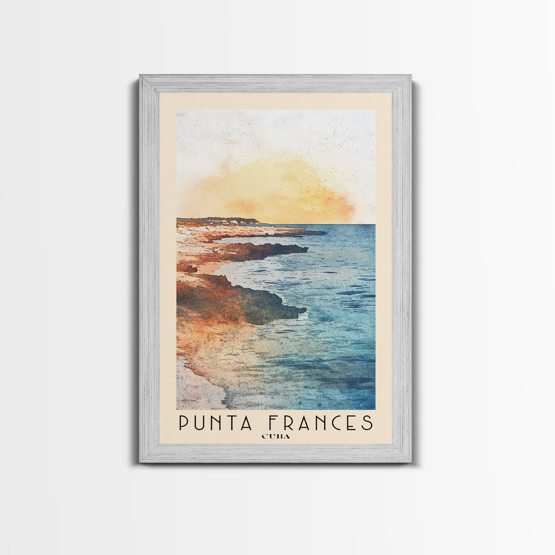 Punta Frances, Cuba Watercolor Print, Vacation Gift, Cuba Wall Art, Vacation Wall Art, Vacatation Memories, Beach Decor, Beach Or Lakehouse Art