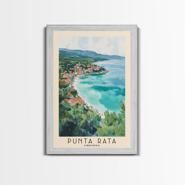 Punta Rata, Croatia Watercolor Print, Vacation Gift, Croatia Wall Art, Vacation Wall Art, Vacatation Memories, Beach Decor, Beach Or Lakehouse Art