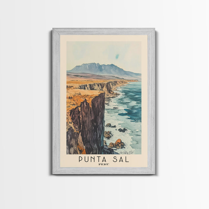 Punta Sal, Peru Watercolor Beach Print, Vacation Gift, Peru Wall Art, Beach Painting, Beach Decor, Beach Painting