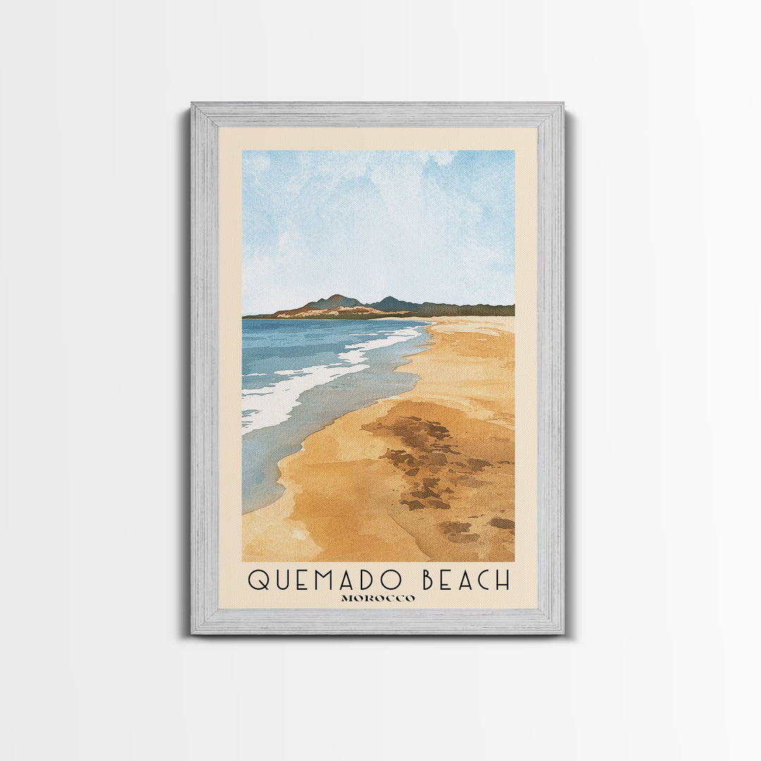 Quemado Beach, Morocco Watercolor Print, Vacation Gift, Morocco Wall Art, Vacation Wall Art, Vacatation Memories, Beach Decor, Beach Or Lakehouse Art