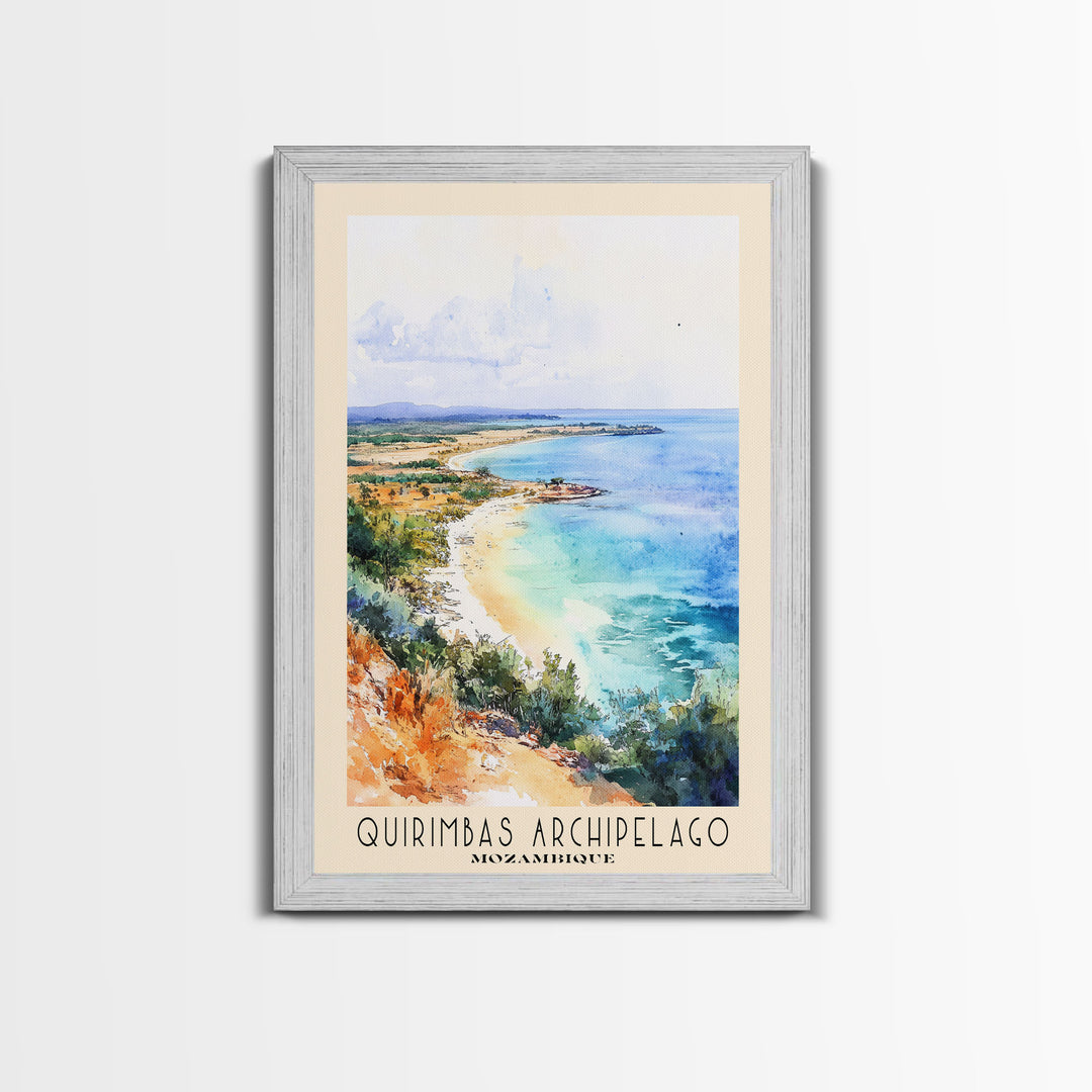 Quirimbas Archipelago, Mozambique Watercolor Beach Print, Vacation Gift, Mozambique Wall Art, Beach Painting, Beach Decor, Beach Painting