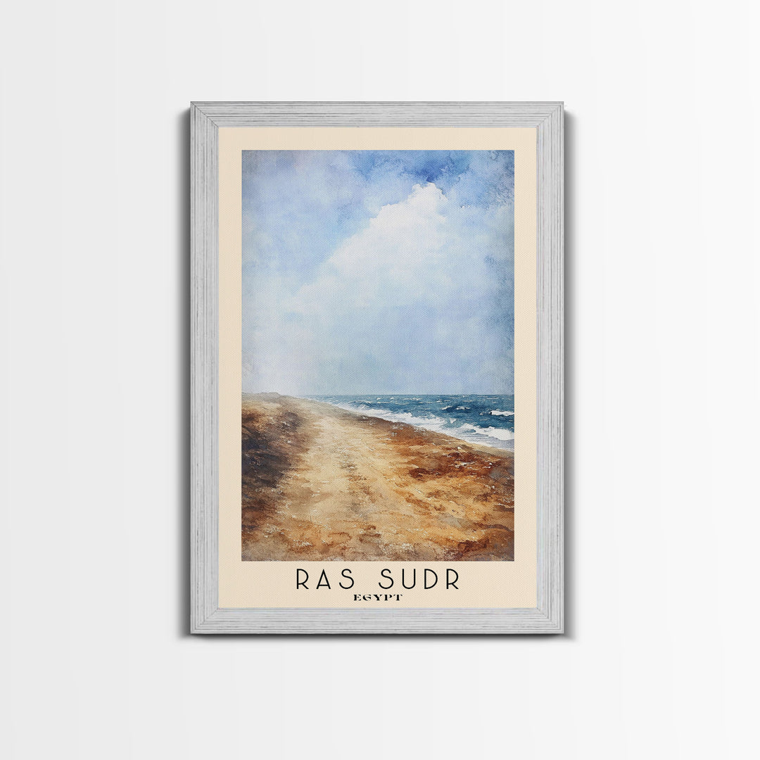 Ras Sudr, Egypt Watercolor Print, Vacation Gift, Egypt Wall Art, Vacation Wall Art, Vacatation Memories, Beach Decor, Beach Or Lakehouse Art