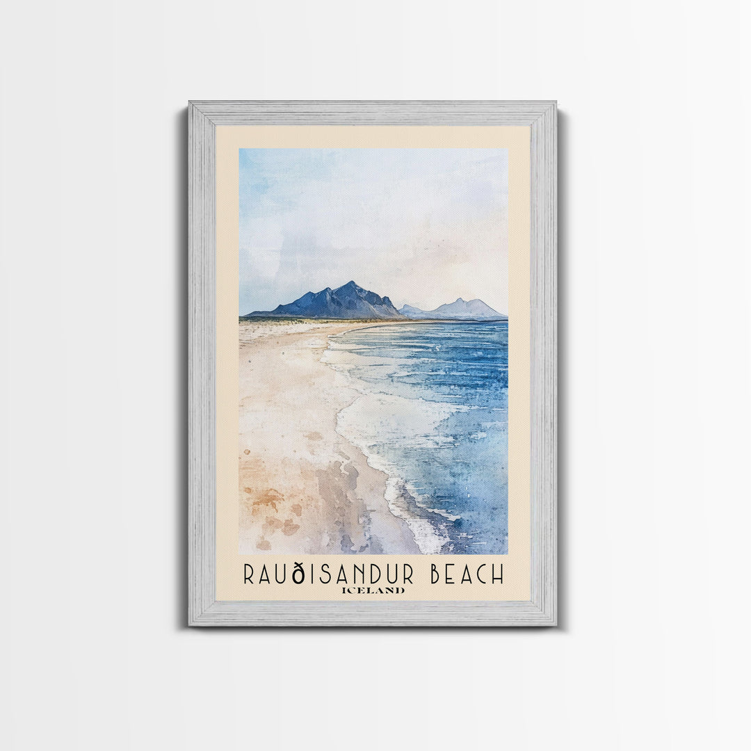 Rauðisandur Beach, Iceland Watercolor Print, Vacation Gift, Iceland Wall Art, Beach Painting, Beach Decor, Beach Or Lakehouse Art