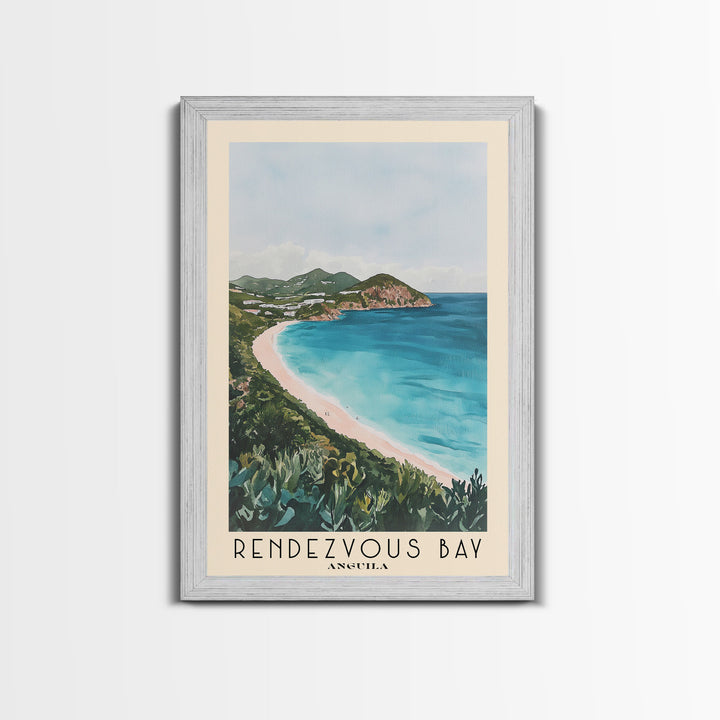 Rendezvous Bay, Anguila Watercolor Print, Vacation Gift, Anguila Wall Art, Beach Painting, Beach Decor, Beach Or Lakehouse Art