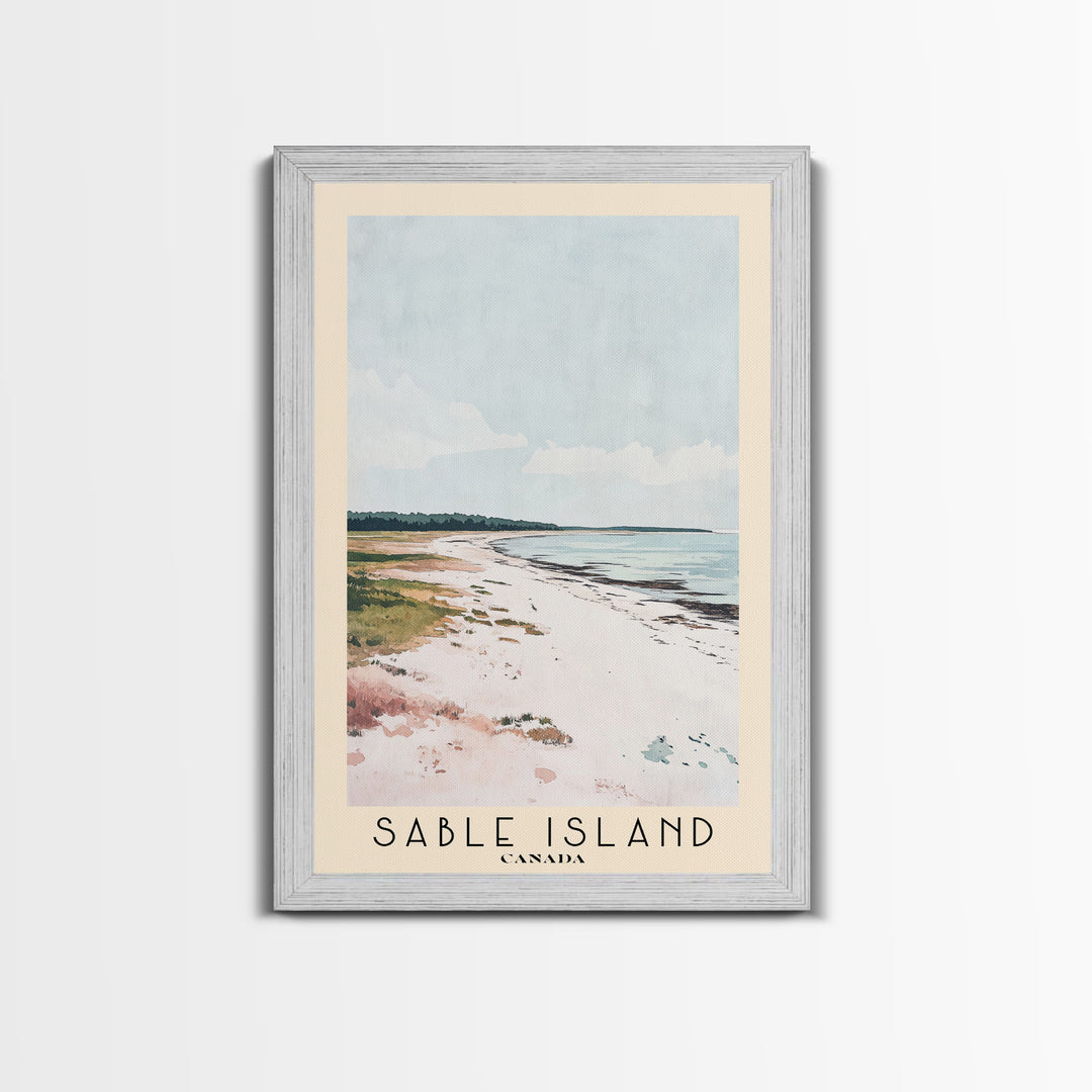 Sable Island, Canada Watercolor Print, Vacation Gift, Canada Wall Art, Beach Painting, Beach Decor, Beach Or Lakehouse Art