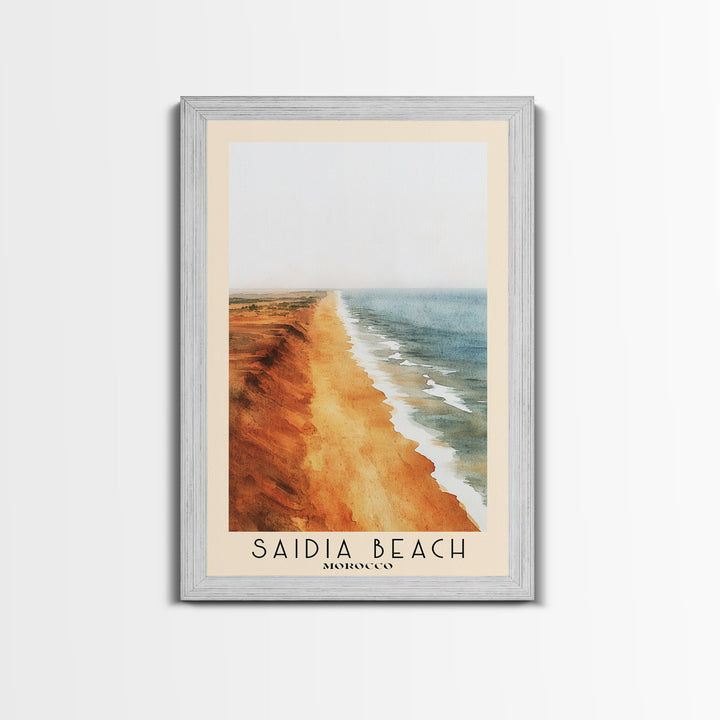 Saidia Beach, Morocco Watercolor Print, Vacation Gift, Morocco Wall Art, Vacation Wall Art, Vacatation Memories, Beach Decor, Beach Or Lakehouse Art