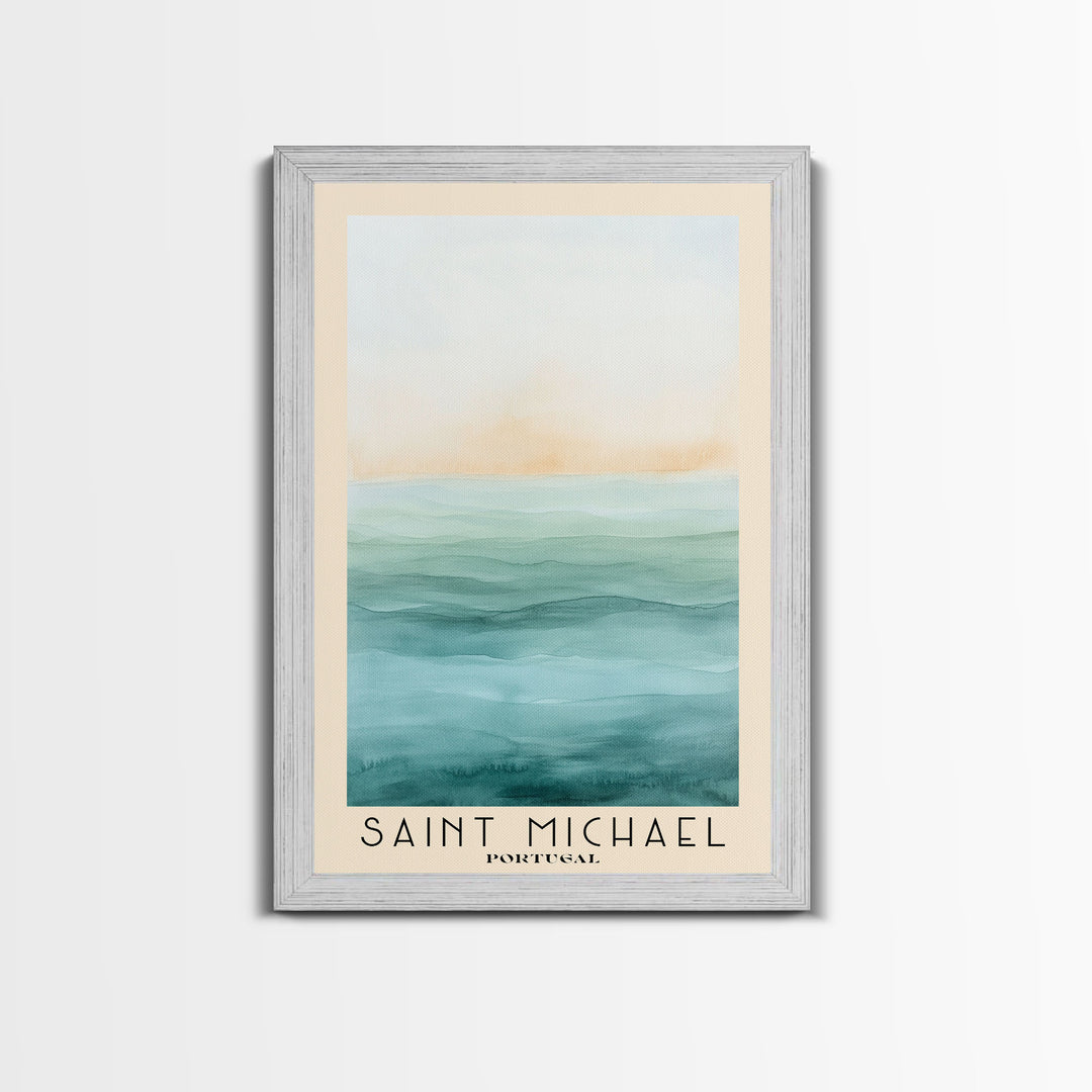 Saint Michael, Portugal Watercolor Print, Vacation Gift, Portugal Wall Art, Vacation Wall Art, Vacatation Memories, Beach Decor, Beach Or Lakehouse Art