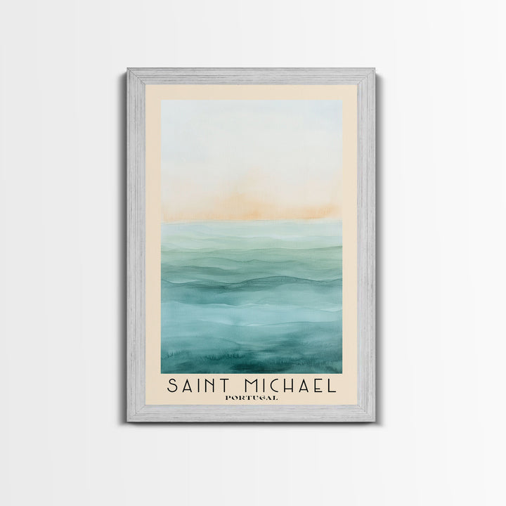 Saint Michael, Portugal Watercolor Print, Vacation Gift, Portugal Wall Art, Vacation Wall Art, Vacatation Memories, Beach Decor, Beach Or Lakehouse Art