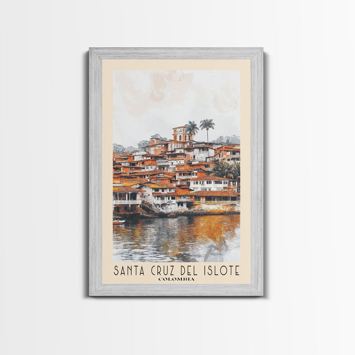 Santa Cruz del Islote, Colombia Watercolor Print, Vacation Gift, Colombia Wall Art, Vacation Wall Art, Vacatation Memories, Beach Decor, Beach Or Lakehouse Art