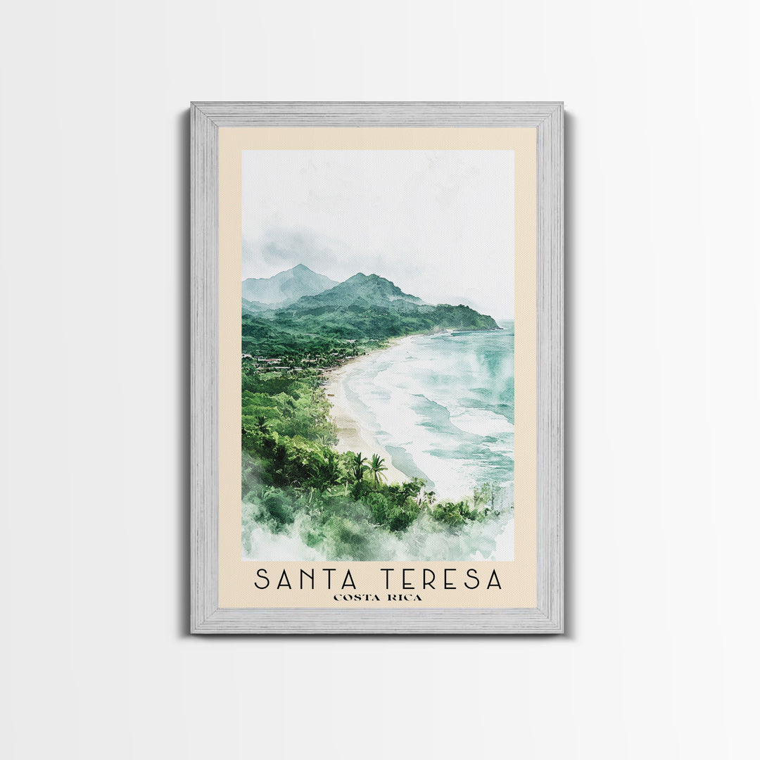 Santa Teresa, Costa Rica Watercolor Print, Vacation Gift, Costa Rica Wall Art, Vacation Wall Art, Vacatation Memories, Beach Decor, Beach Or Lakehouse Art