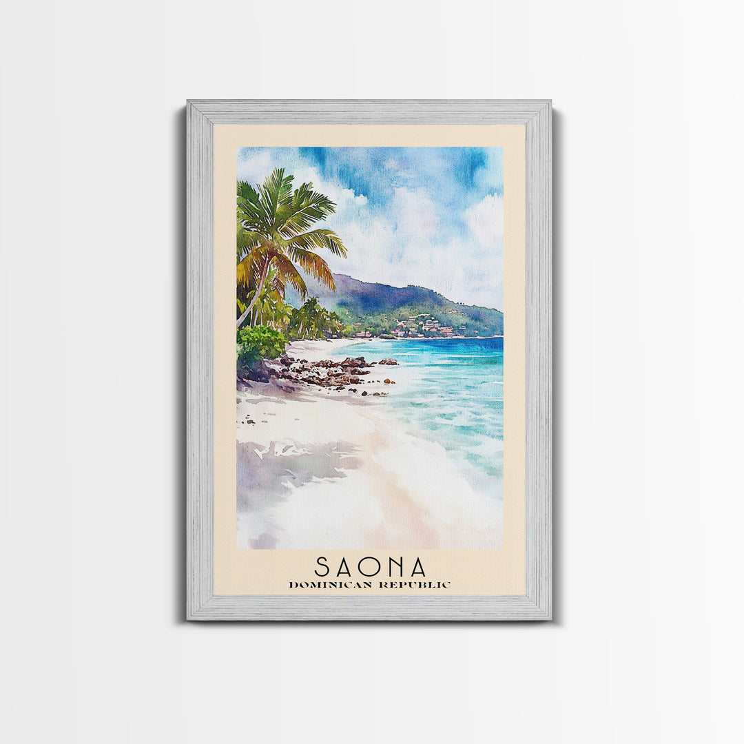 Saona, Dominican Republic Watercolor Print, Vacation Gift, Dominican Republic Wall Art, Vacation Wall Art, Vacatation Memories, Beach Decor, Beach Or Lakehouse Art