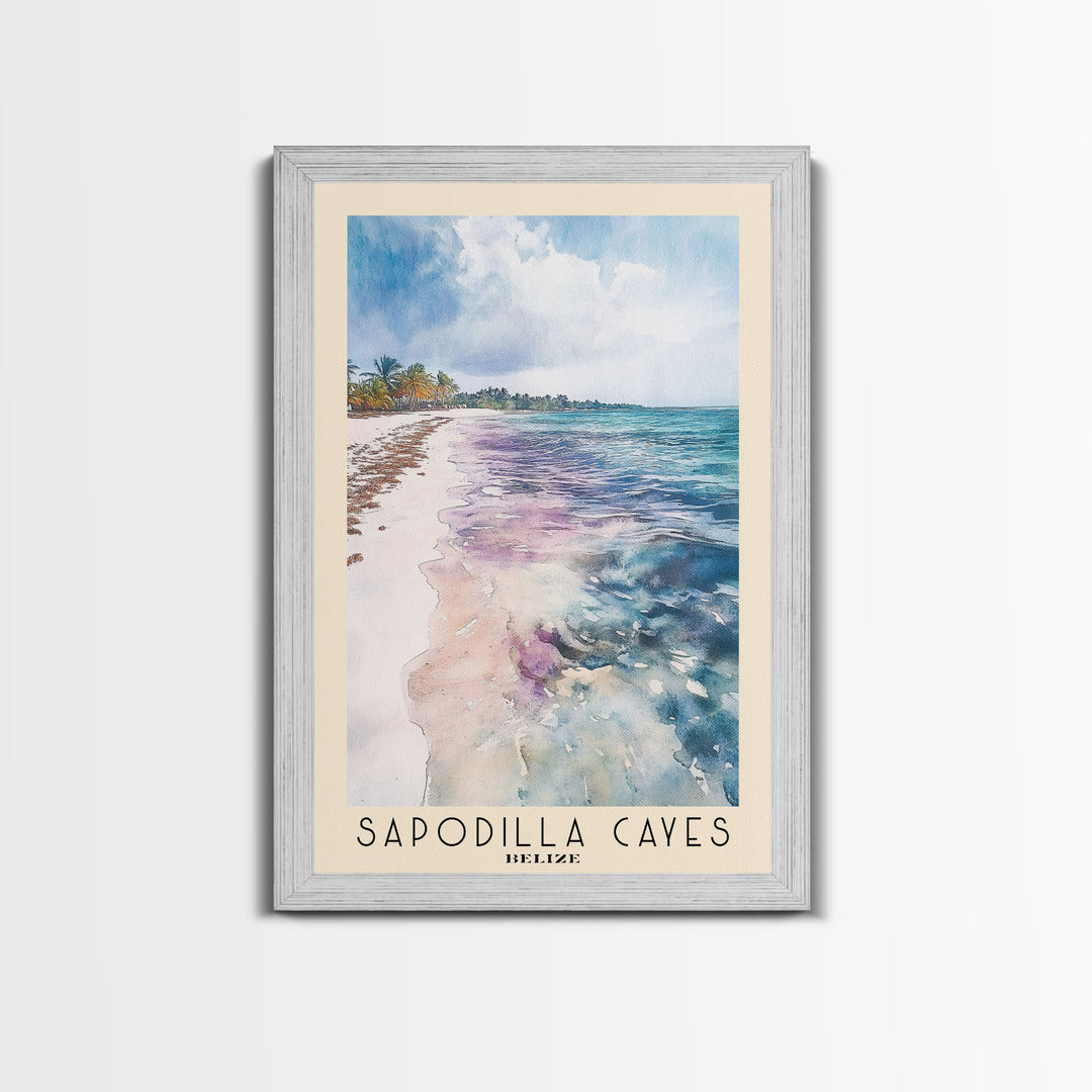 Sapodilla Cayes, Belize Watercolor Print, Vacation Gift, Belize Wall Art, Beach Painting, Beach Decor, Beach Or Lakehouse Art