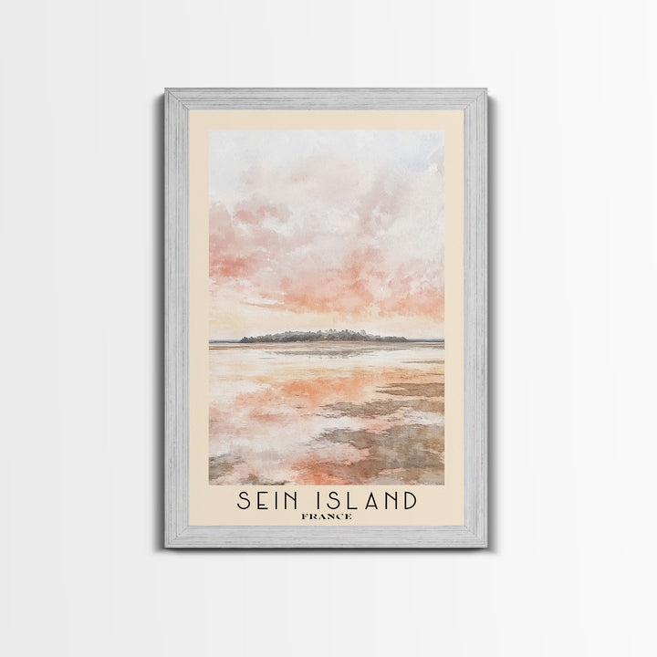 Sein Island, France Watercolor Print, Vacation Gift, France Wall Art, Vacation Wall Art, Vacatation Memories, Beach Decor, Beach Or Lakehouse Art