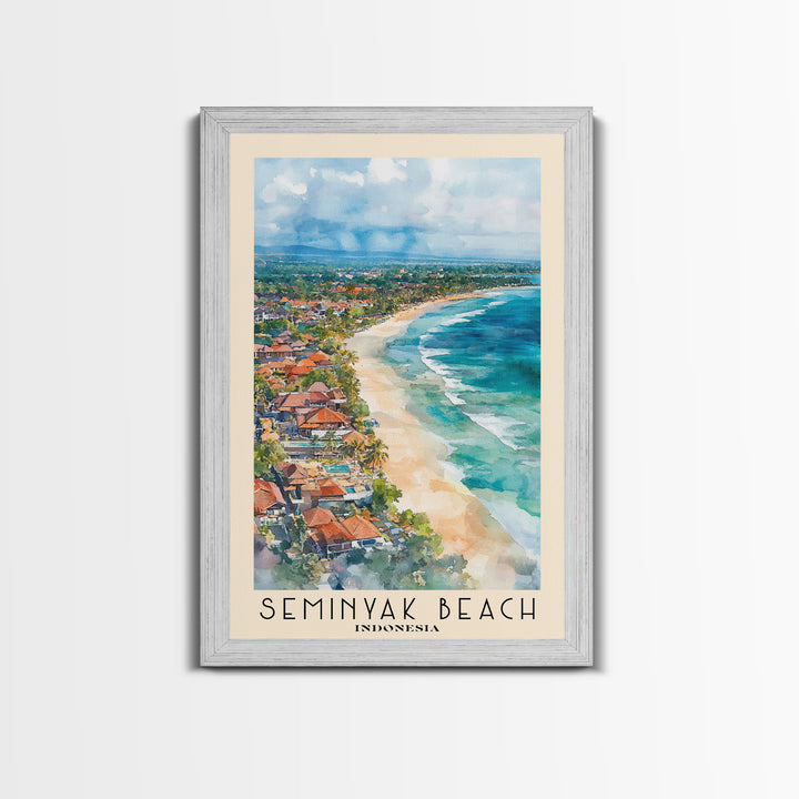 Seminyak Beach, Indonesia Watercolor Print, Vacation Gift, Indonesia Wall Art, Beach Painting, Beach Decor, Beach Or Lakehouse Art