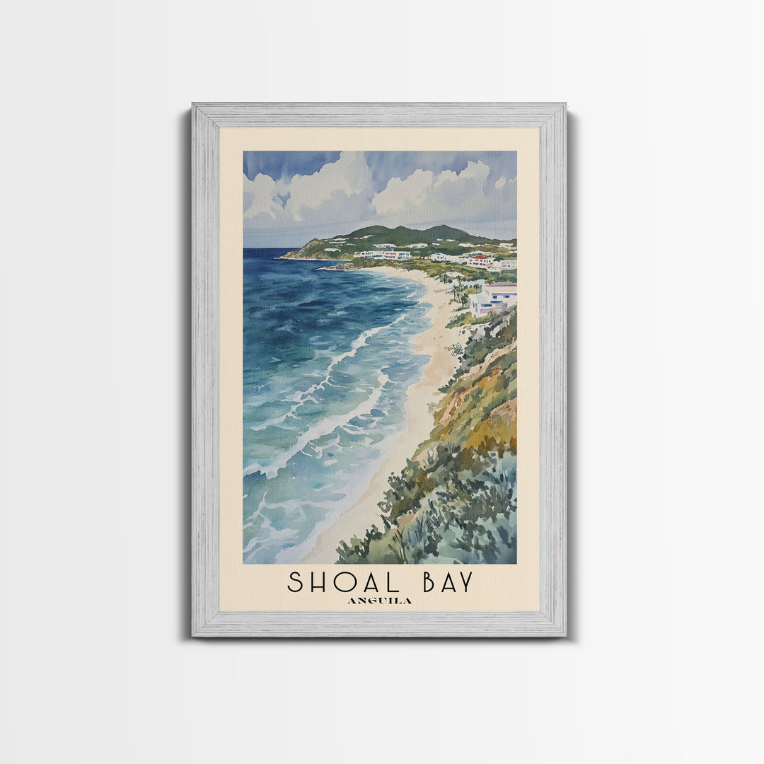 Shoal Bay, Anguila Watercolor Beach Print, Vacation Gift, Anguila Wall Art, Beach Painting, Beach Decor, Beach Painting