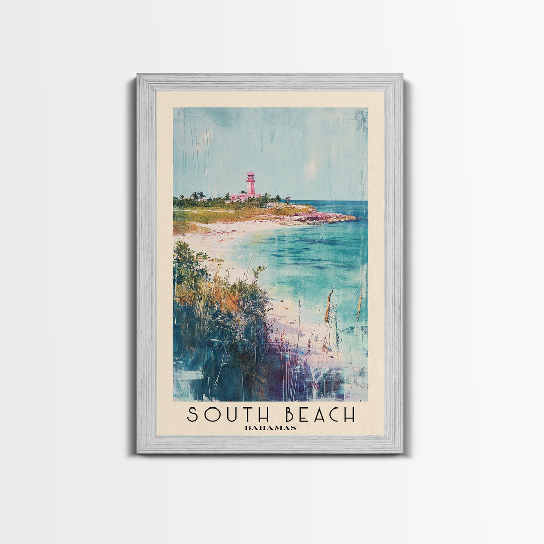 South Beach, Bahamas Watercolor Beach Print, Vacation Gift, Bahamas Wall Art, Beach Painting, Beach Decor, Beach Painting