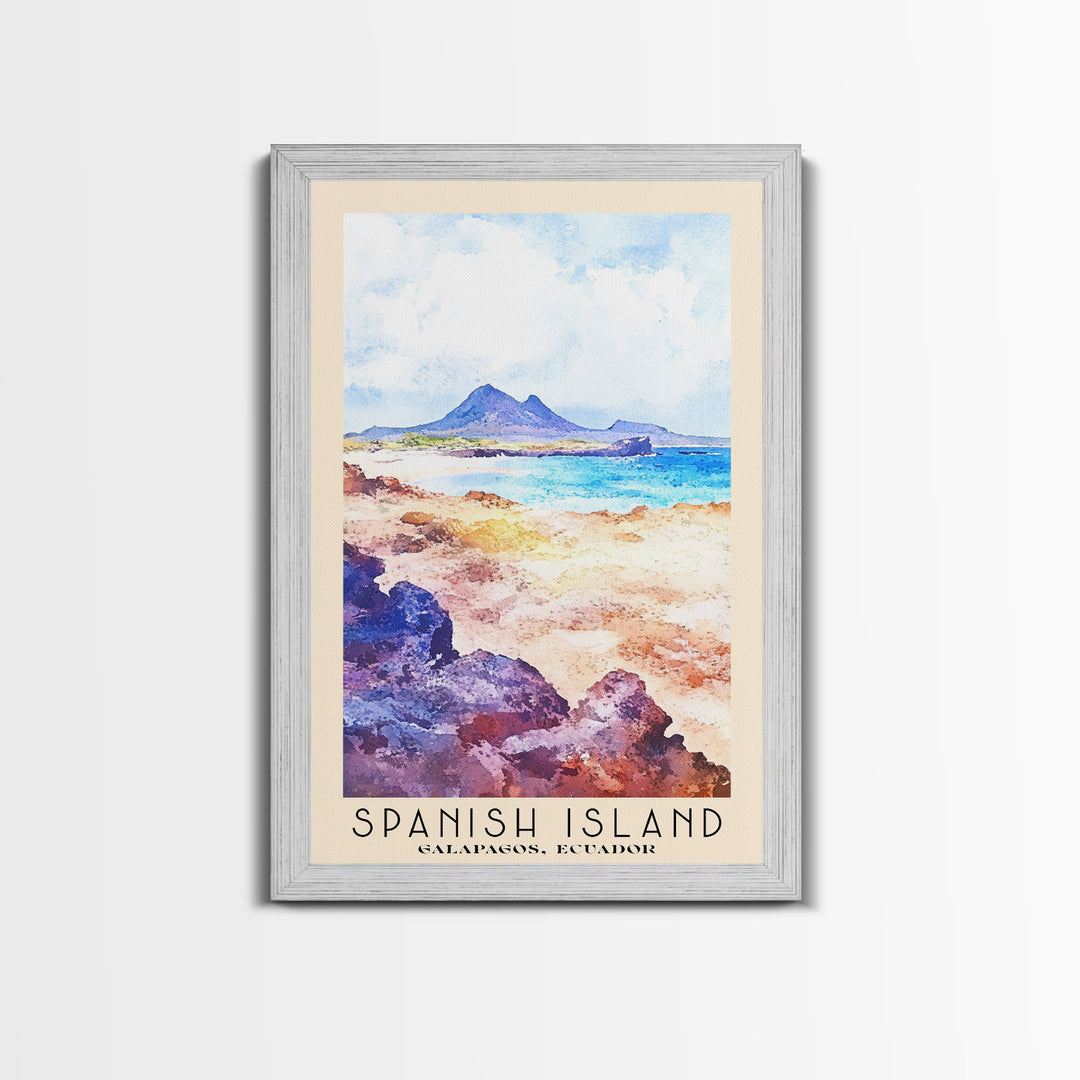 Spanish Island, Galapagos, Ecuador Watercolor Print, Vacation Gift, Galapagos, Ecuador Wall Art, Vacation Wall Art, Vacatation Memories, Beach Decor, Beach Or Lakehouse Art