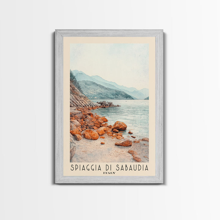 Spiaggia di Sabaudia, Italy Watercolor Beach Print, Vacation Gift, Italy Wall Art, Beach Painting, Beach Decor, Beach Painting