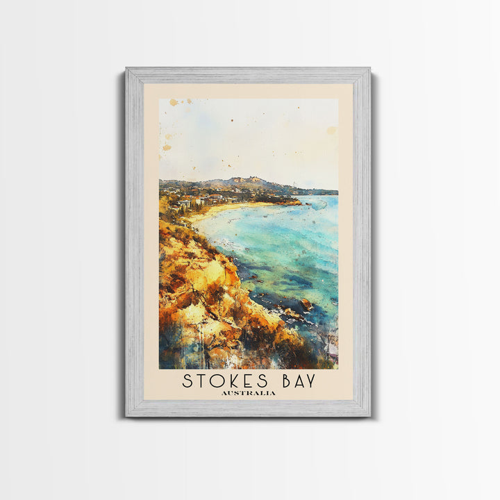 Stokes Bay, Australia Watercolor Print, Vacation Gift, Australia Wall Art, Beach Painting, Beach Decor, Beach Or Lakehouse Art