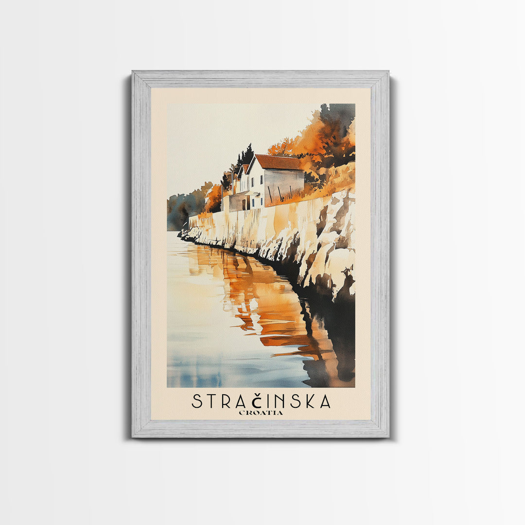 Stračinska, Croatia Watercolor Beach Print, Vacation Gift, Croatia Wall Art, Beach Painting, Beach Decor, Beach Painting