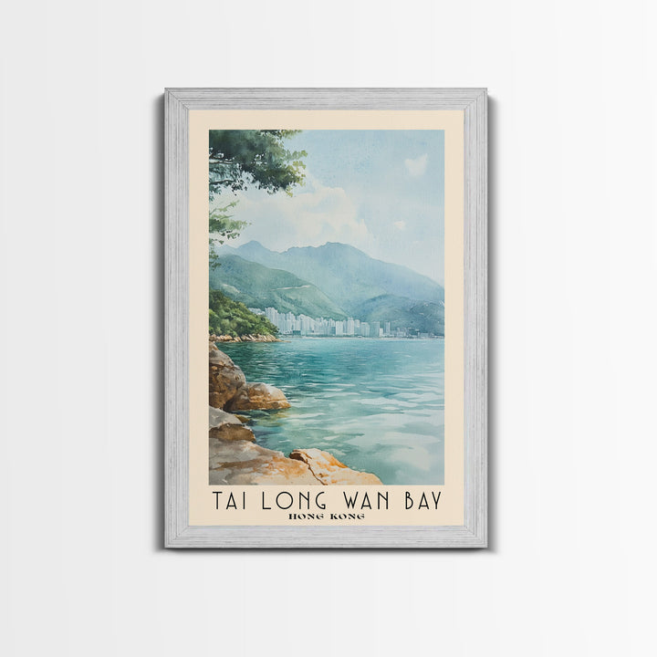 Tai Long Wan Bay, Hong Kong Watercolor Print, Vacation Gift, Hong Kong Wall Art, Beach Painting, Beach Decor, Beach Or Lakehouse Art