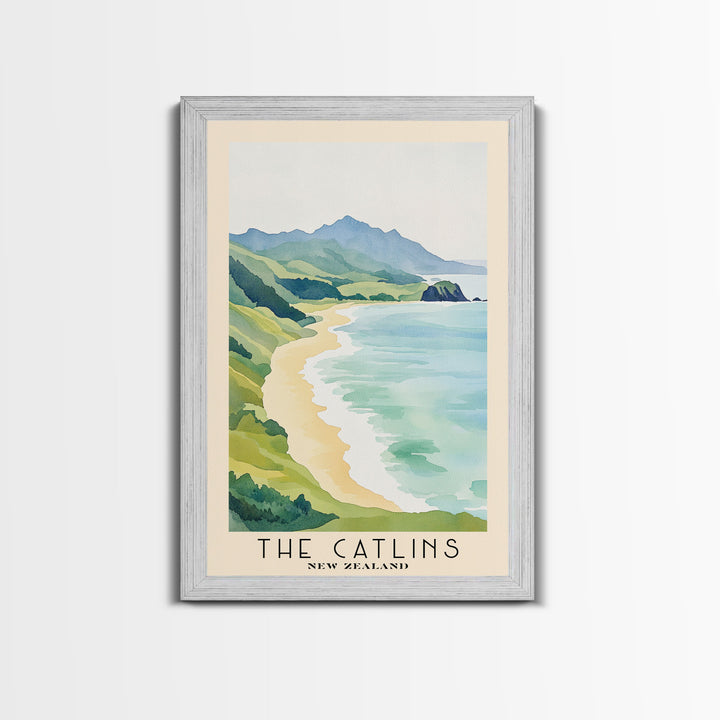 The Catlins, New Zealand Watercolor Print, Vacation Gift, New Zealand Wall Art, Beach Painting, Beach Decor, Beach Or Lakehouse Art