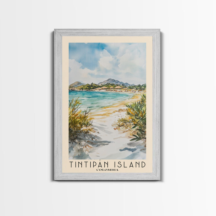 Tintipán Island, Colombia Watercolor Print, Vacation Gift, Colombia Wall Art, Vacation Wall Art, Vacatation Memories, Beach Decor, Beach Or Lakehouse Art