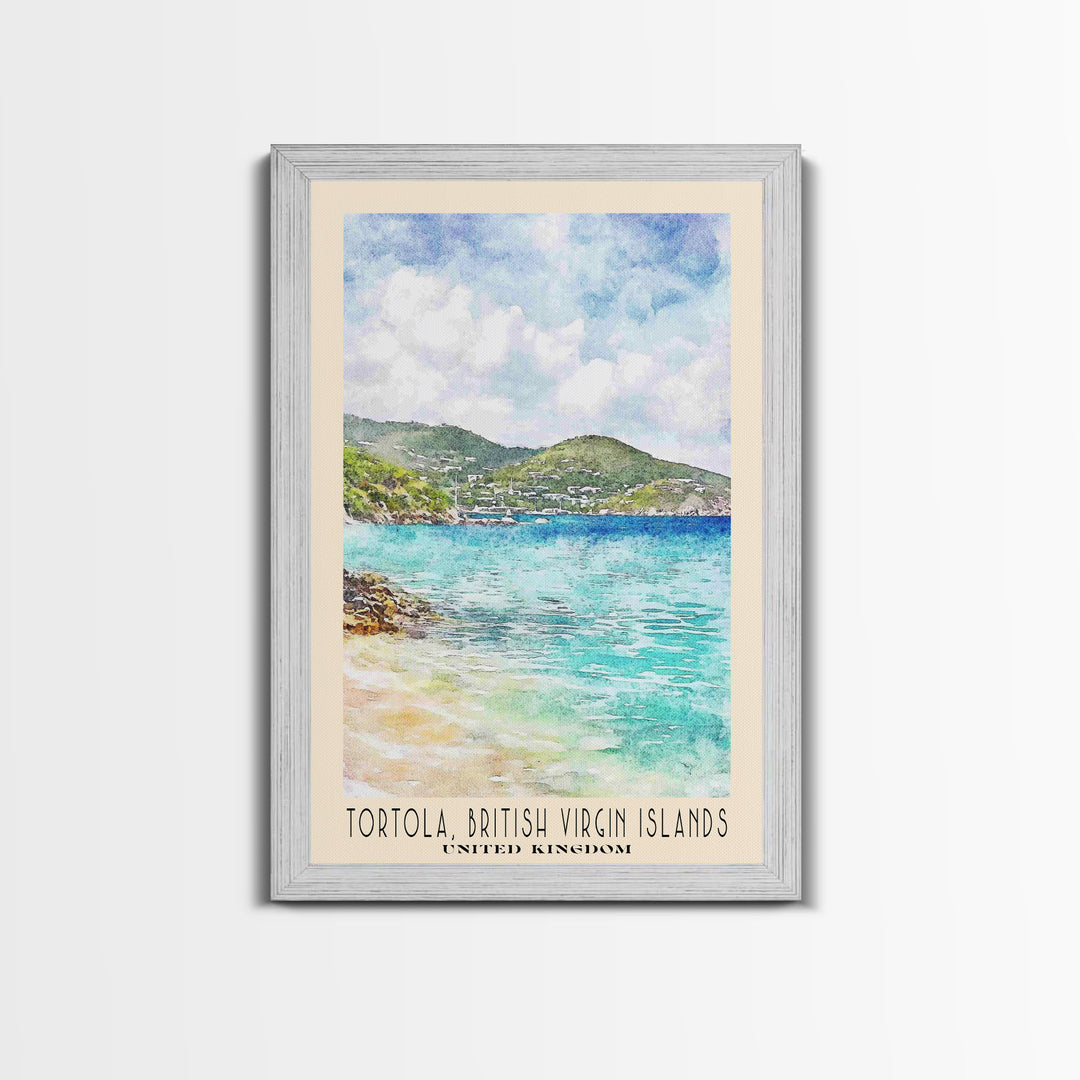 Tortola, British Virgin Islands , United Kingdom Watercolor Print, Vacation Gift, United Kingdom Wall Art, Beach Painting, Beach Decor, Beach Or Lakehouse Art