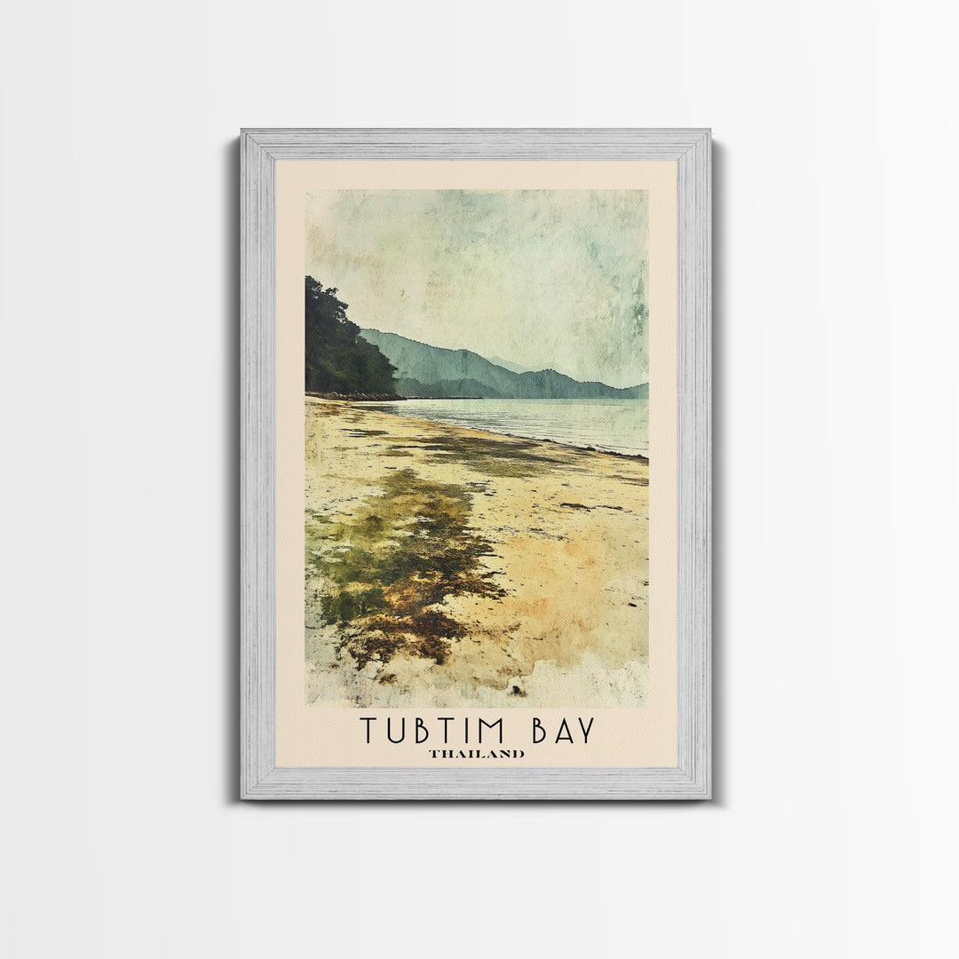 Tubtim Bay, Thailand Watercolor Beach Print, Vacation Gift, Thailand Wall Art, Beach Painting, Beach Decor, Beach Painting