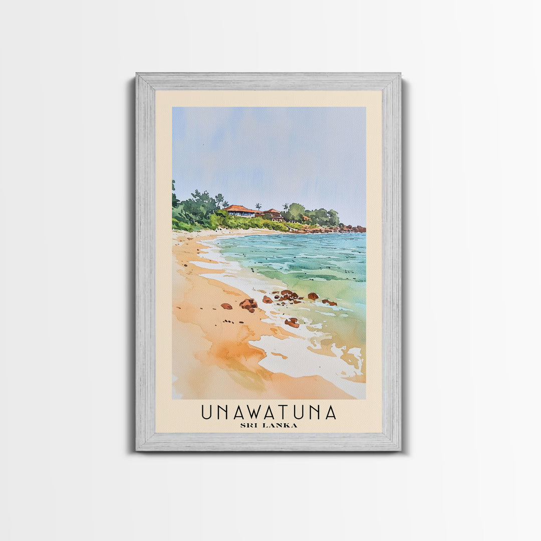 Unawatuna, Sri Lanka Watercolor Print, Vacation Gift, Sri Lanka Wall Art, Beach Painting, Beach Decor, Beach Or Lakehouse Art