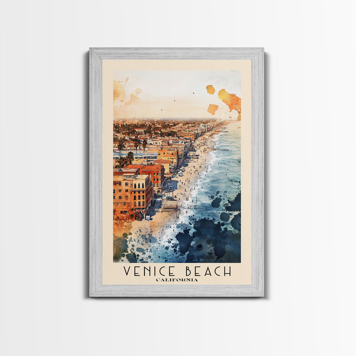 Venice Beach, California Watercolor Print, Vacation Gift, California Wall Art, Vacation Wall Art, Vacatation Memories, Beach Decor, Beach Or Lakehouse Art