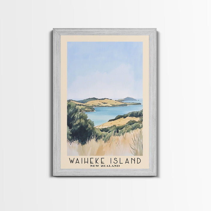 Waiheke Island, New Zealand Watercolor Print, Vacation Gift, New Zealand Wall Art, Vacation Wall Art, Vacatation Memories, Beach Decor, Beach Or Lakehouse Art