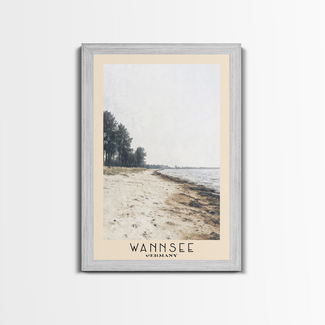 Wannsee, Germany Watercolor Print, Vacation Gift, Germany Wall Art, Vacation Wall Art, Vacatation Memories, Beach Decor, Beach Or Lakehouse Art