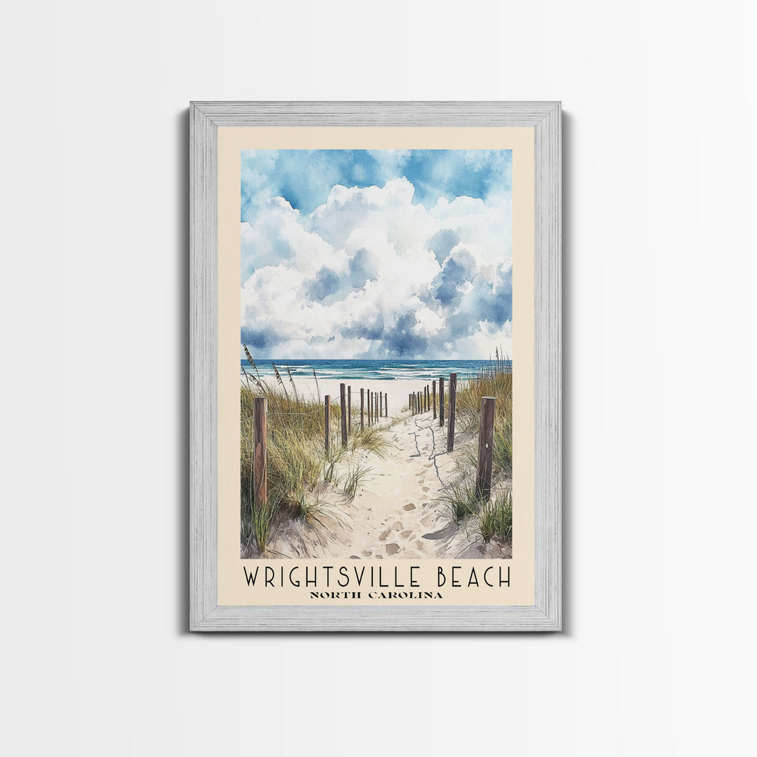 Wrightsville Beach, North Carolina Watercolor Print, Vacation Gift, North Carolina Wall Art, Beach Painting, Beach Decor, Beach Or Lakehouse Art