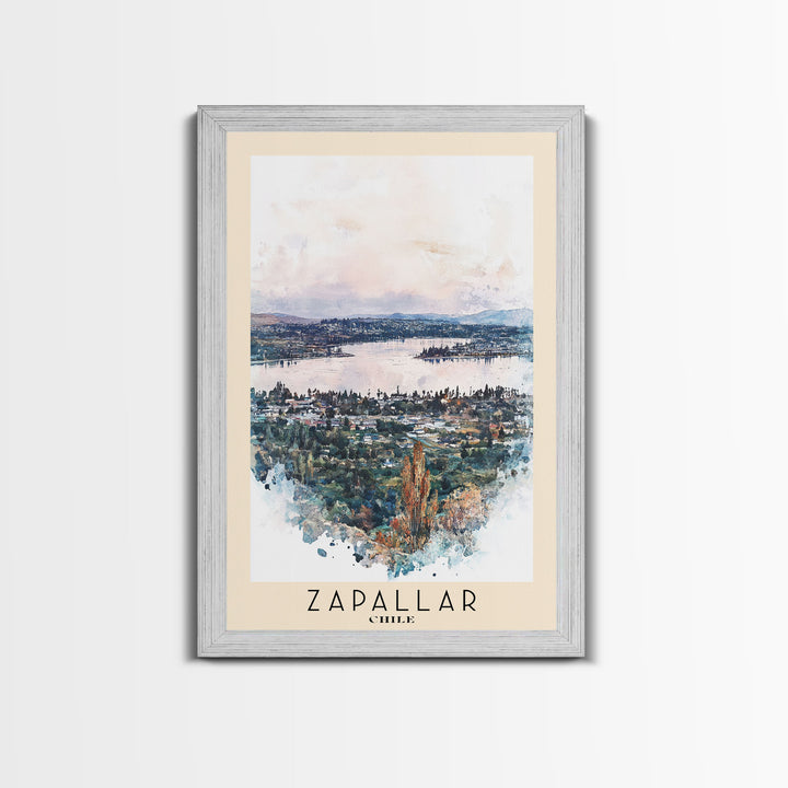 Zapallar, Chile Watercolor Print, Vacation Gift, Chile Wall Art, Vacation Wall Art, Vacatation Memories, Beach Decor, Beach Or Lakehouse Art