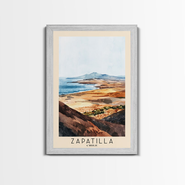 Zapatilla, Chile Watercolor Print, Vacation Gift, Chile Wall Art, Beach Painting, Beach Decor, Beach Or Lakehouse Art