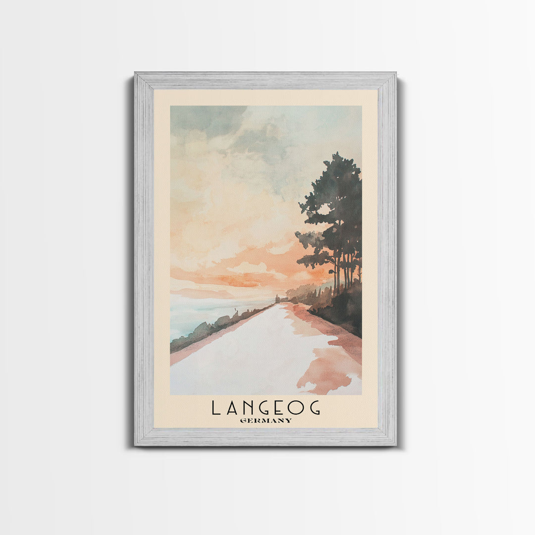 langeog, Germany Watercolor Print, Vacation Gift, Germany Wall Art, Vacation Wall Art, Vacatation Memories, Beach Decor, Beach Or Lakehouse Art