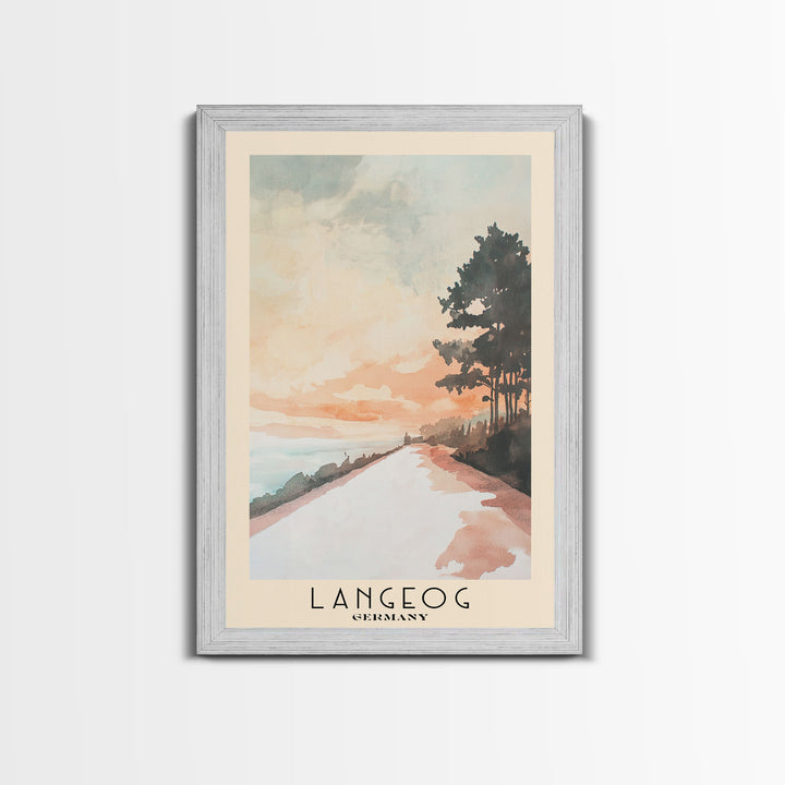 langeog, Germany Watercolor Print, Vacation Gift, Germany Wall Art, Vacation Wall Art, Vacatation Memories, Beach Decor, Beach Or Lakehouse Art