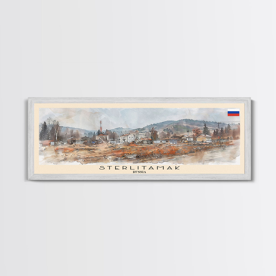 Sterlitamak Russia Travel Print Wall Art, Panoramic City Art, Travel Art, Wall Decor, Vacation Gift, Framed Canvas Print Or Metal Art