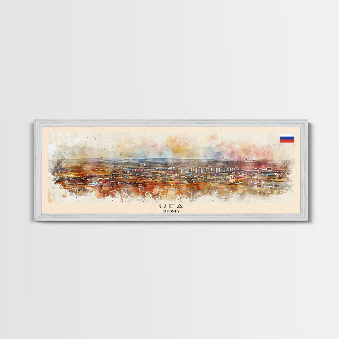 Ufa Russia Wall Art, Panoramic Travel Poster, Panoramic Framed Canvas Print, City Wall Art, Wall Hanging Home Decor, Travel Art