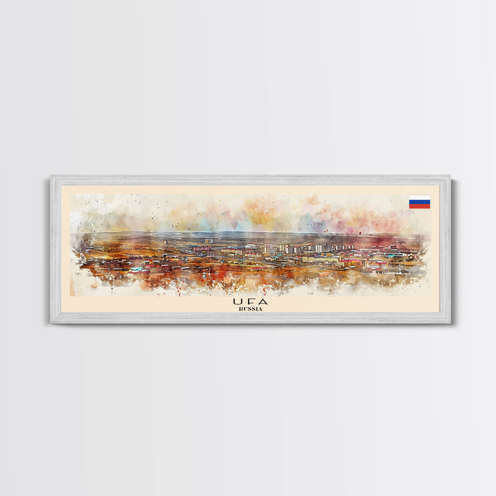 Ufa Russia Wall Art, Panoramic Travel Poster, Panoramic Framed Canvas Print, City Wall Art, Wall Hanging Home Decor, Travel Art