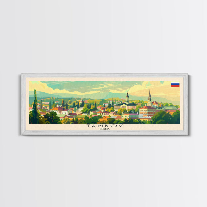 Tambov Russia Wall Art, Panoramic Travel Poster, Panoramic Framed Canvas Print, City Wall Art, Wall Hanging Home Decor, Travel Art