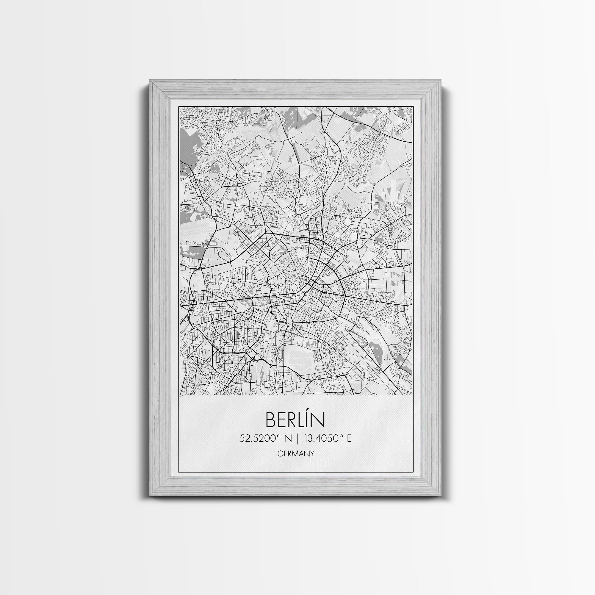 Berlin Street Map, Germany Map, Europe City Map Art, Modern Art, Wall Art, Canvas Print, Canvas Wall Art, Travel Lover Gift, Guest Room Art