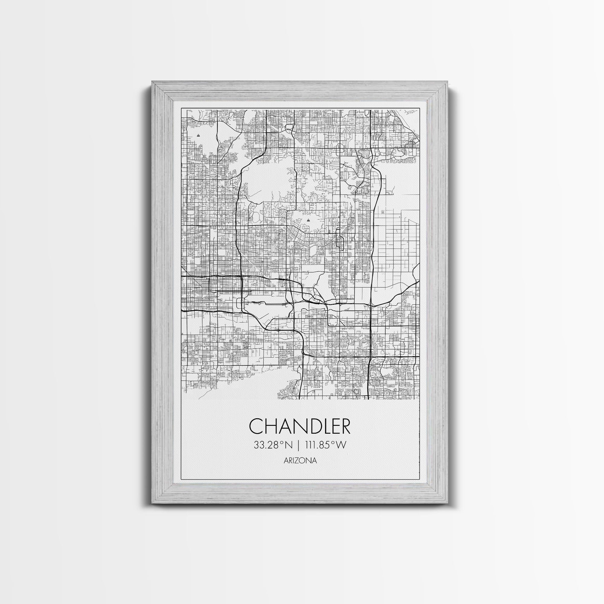 Chandler Street Map, Arizona Map, City Map Art, Modern Art, Wall Art, Canvas Print, Canvas Wall Art, Home Office Art, Housewarming Gift