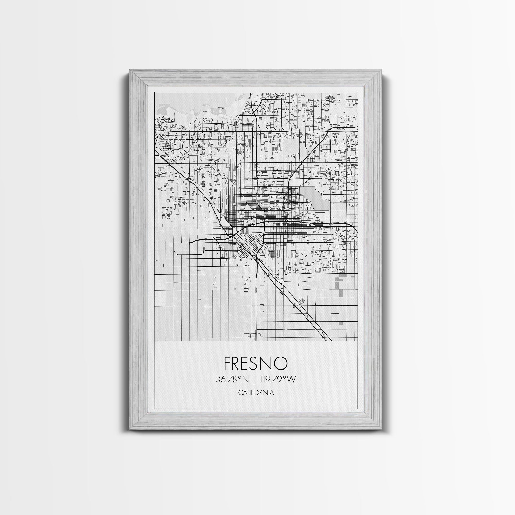 Fresno Street Map, California Map, City Map Art, Minimalist Art, Wall Art, Canvas Print, Bar Wall Art, Teen Gift, Travel Wall Art,