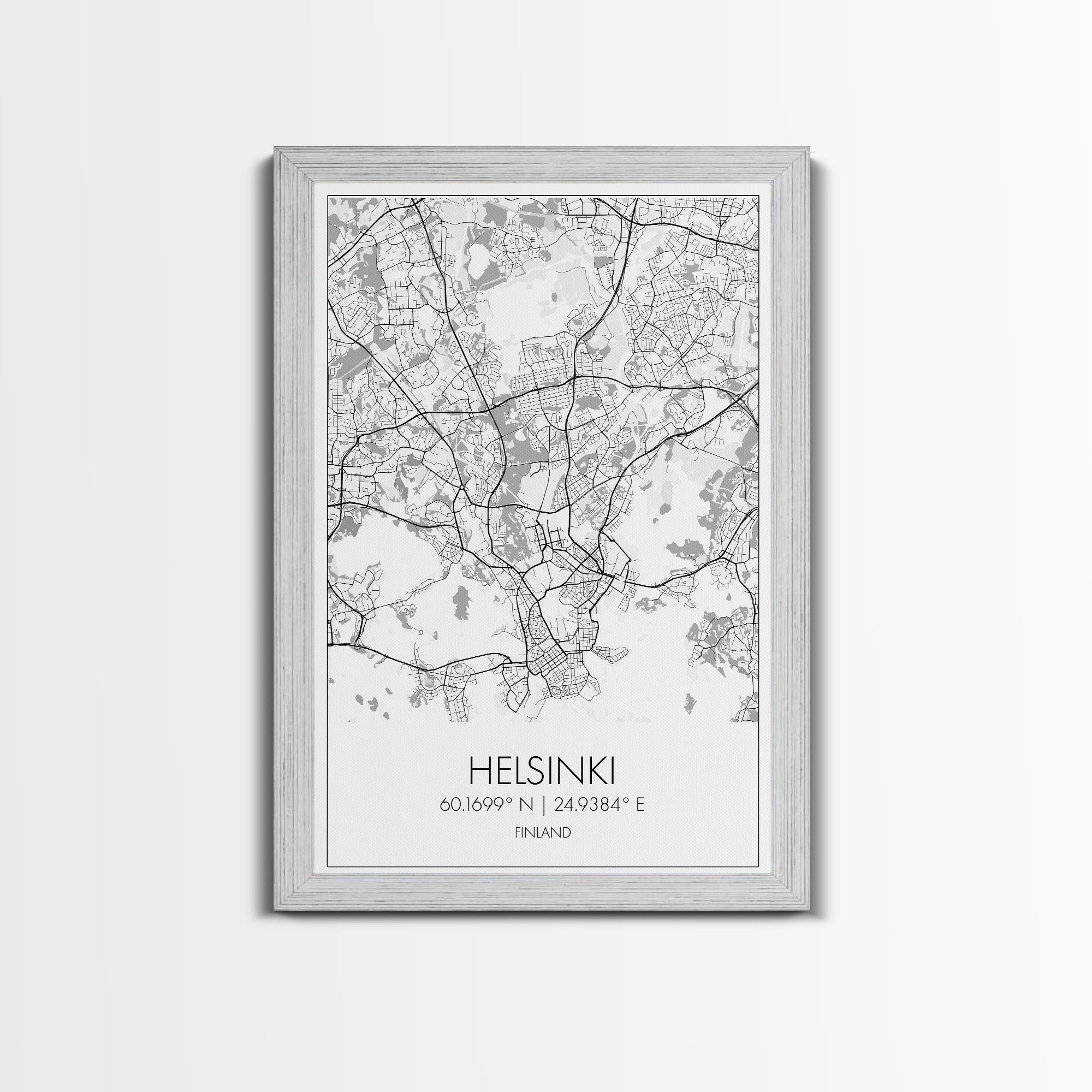 Helsinki Street Map, Finland Map, Europe City Map Art, Minimalist Art, Wall Art, Canvas Print, Travel Wall Art, Gifts For Him, Bedroom Art