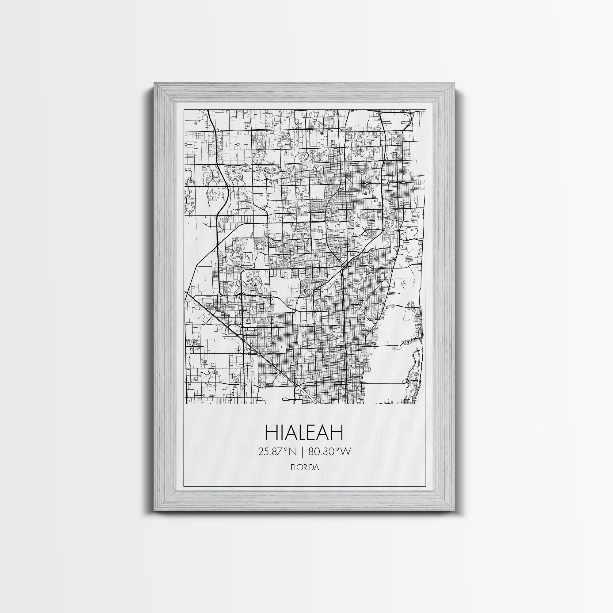 Hialeah Street Map, Nevada Map, City Map Art, Minimalist Wall Art, Wall Art, Canvas Print, Office Wall Art, Teen Gift, Travel Wall Print